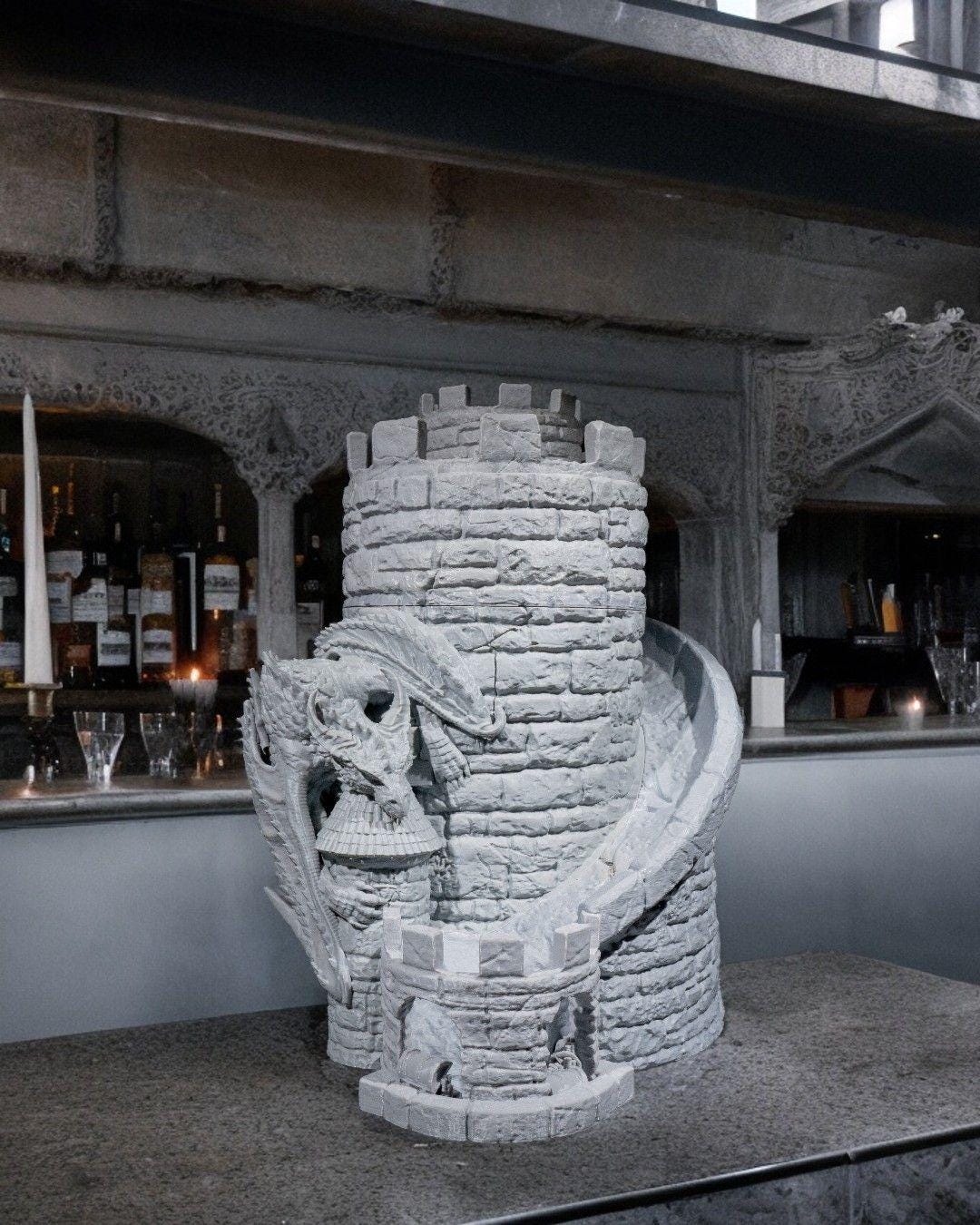 Dice Tower Wine Bag Dispenser