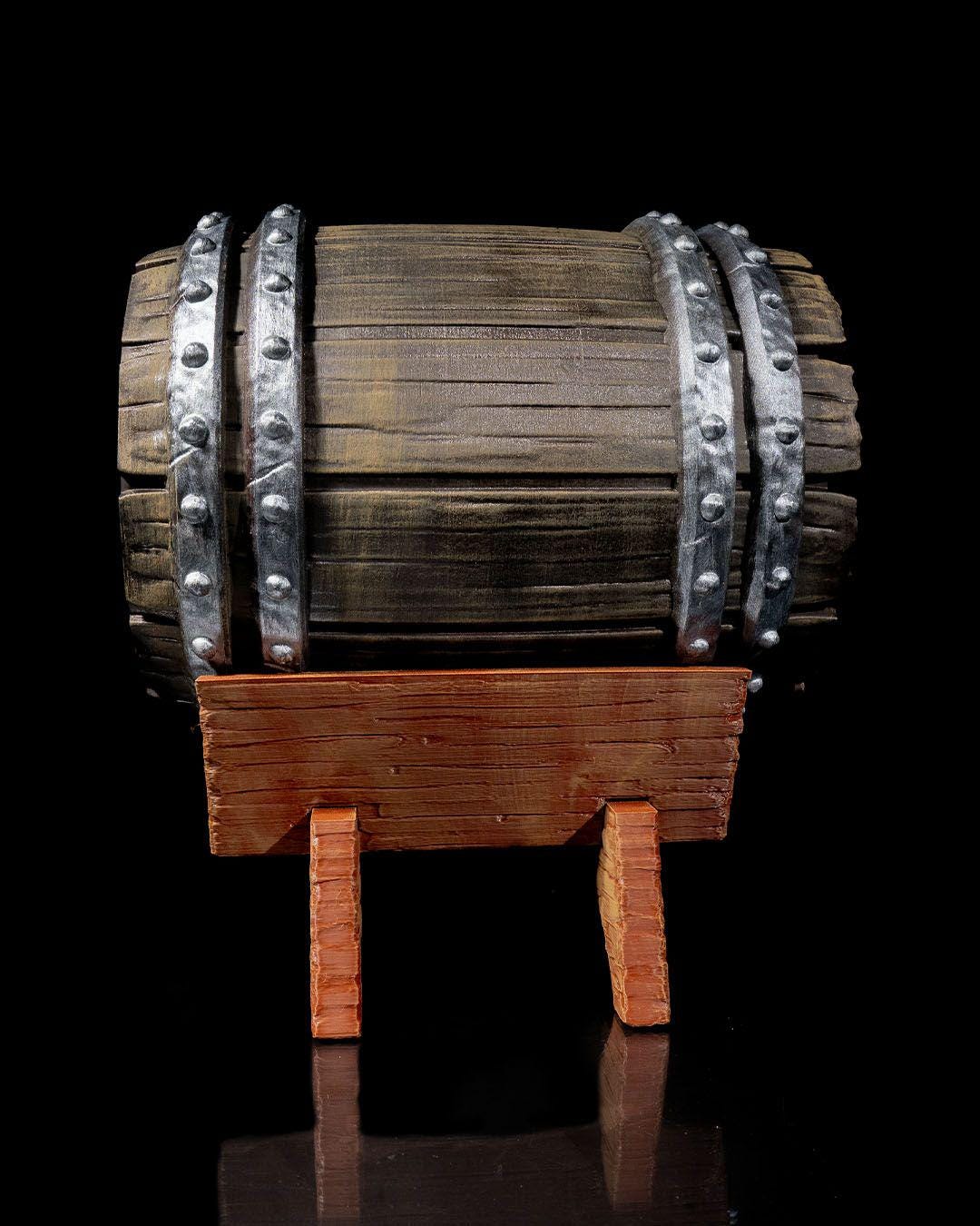 Oak Barrel Wine Bag Dispenser