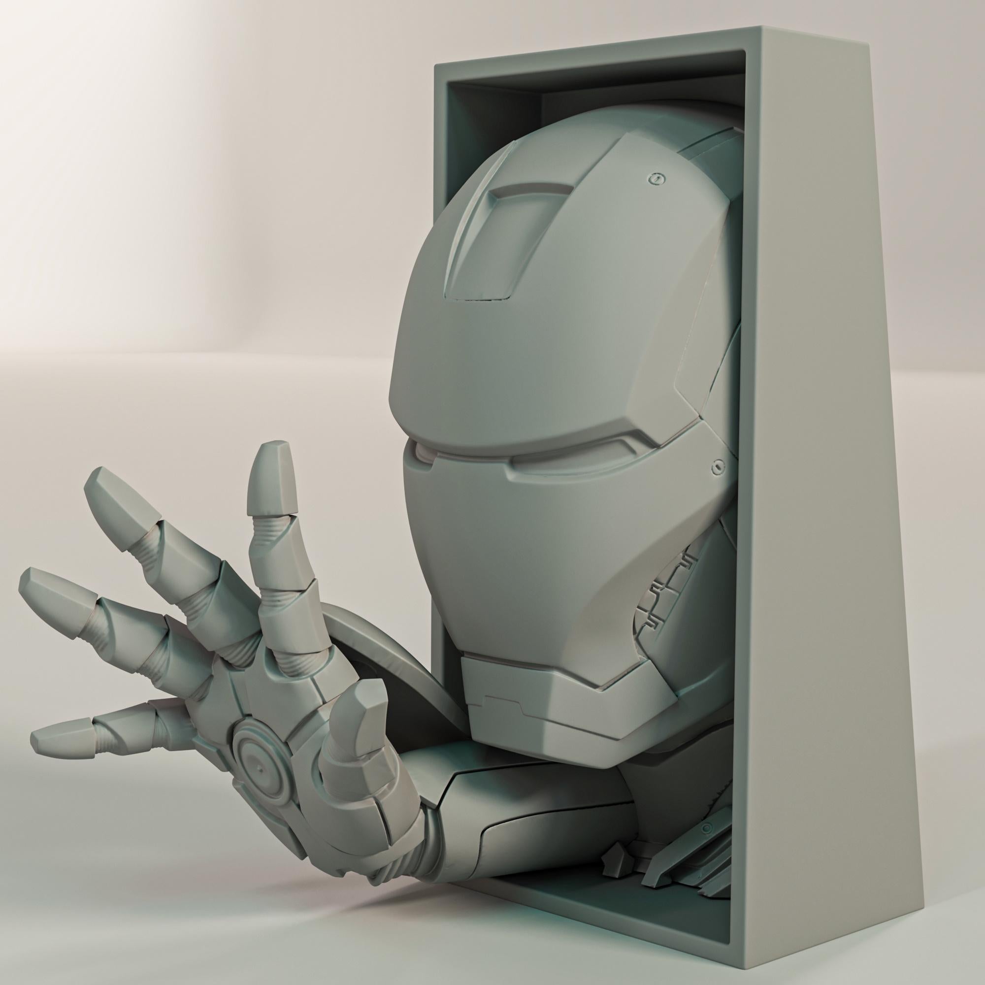 Iron Man Book Nook and Wall Mount Closed Mask