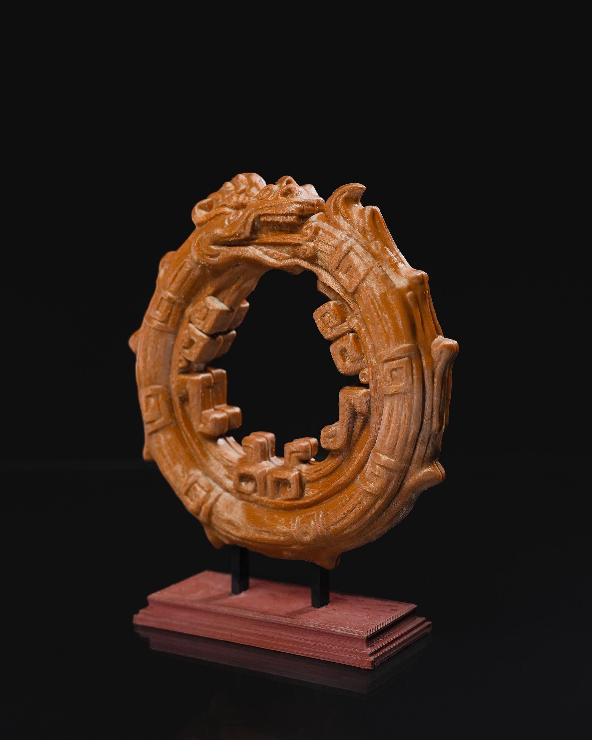 Aztec Ouroboros Statue