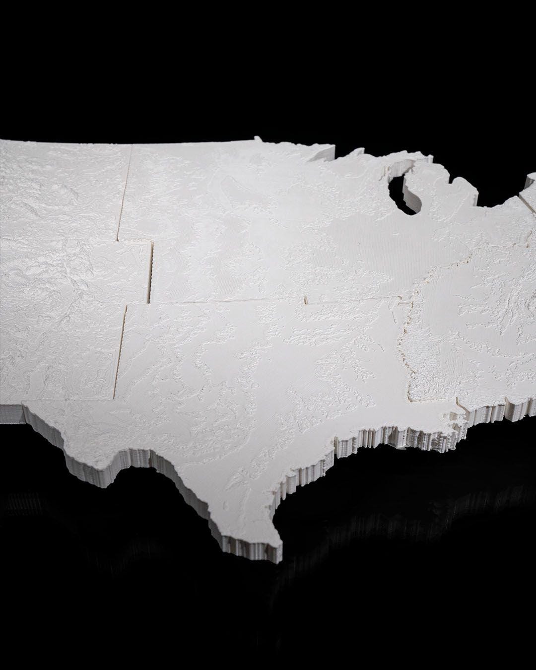 American Map Wall Light