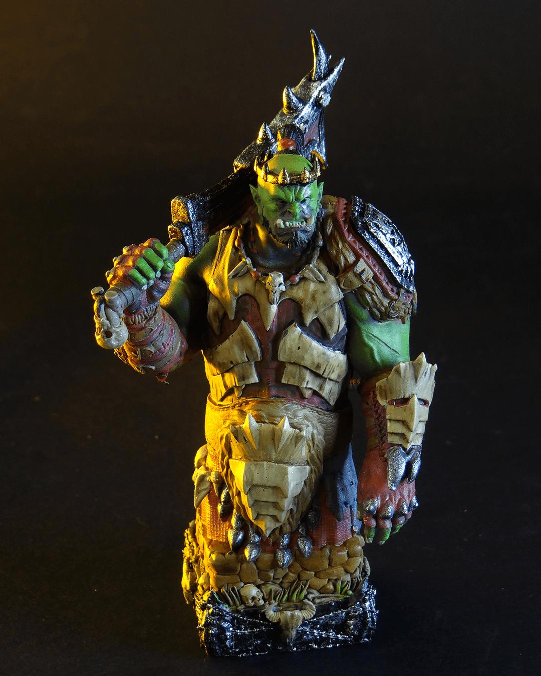 Solid Resin Orc Half Chess Set (16 pieces )