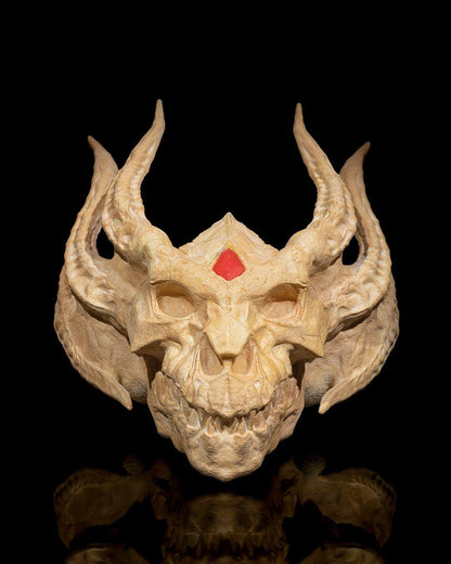 Silver Dragon Skull