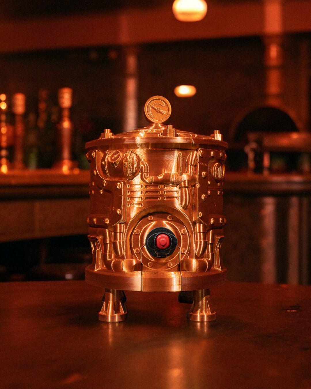 Steampunk Engine Wine Bag Dispenser