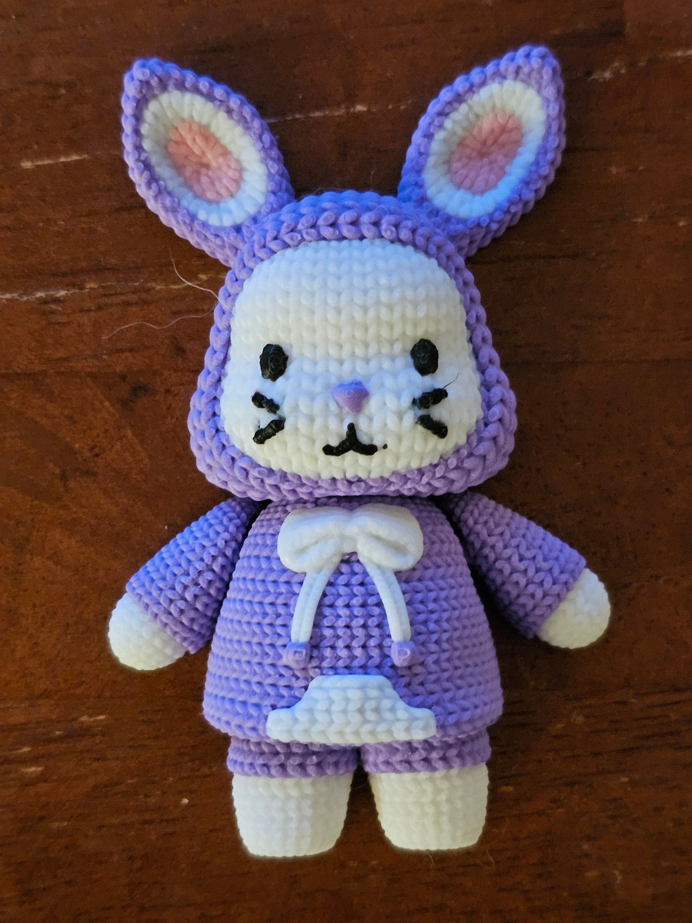 Crochet Bunny Brooch