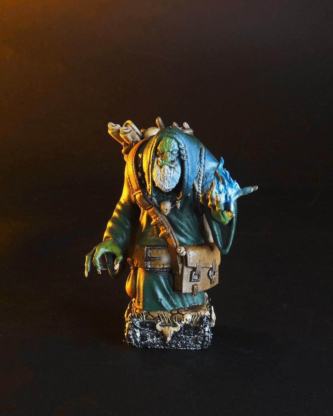 Solid Resin Orc Half Chess Set (16 pieces )