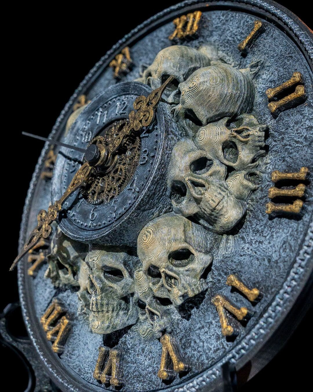 Timeless Skull Wall Clock