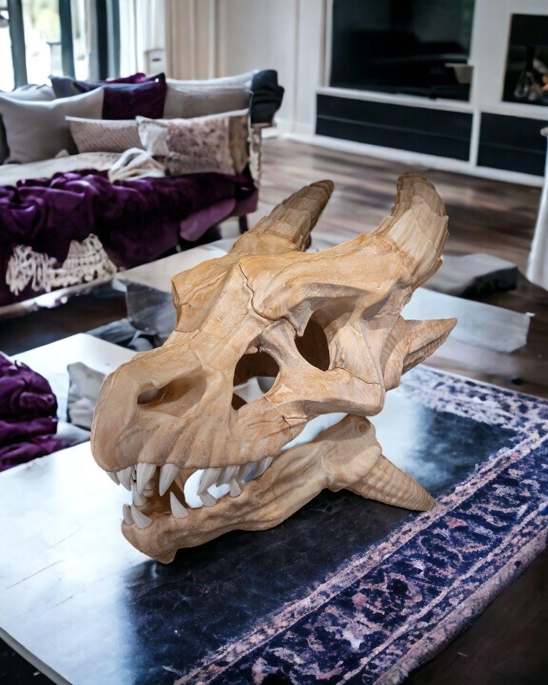 Epic Red Dragon Skull