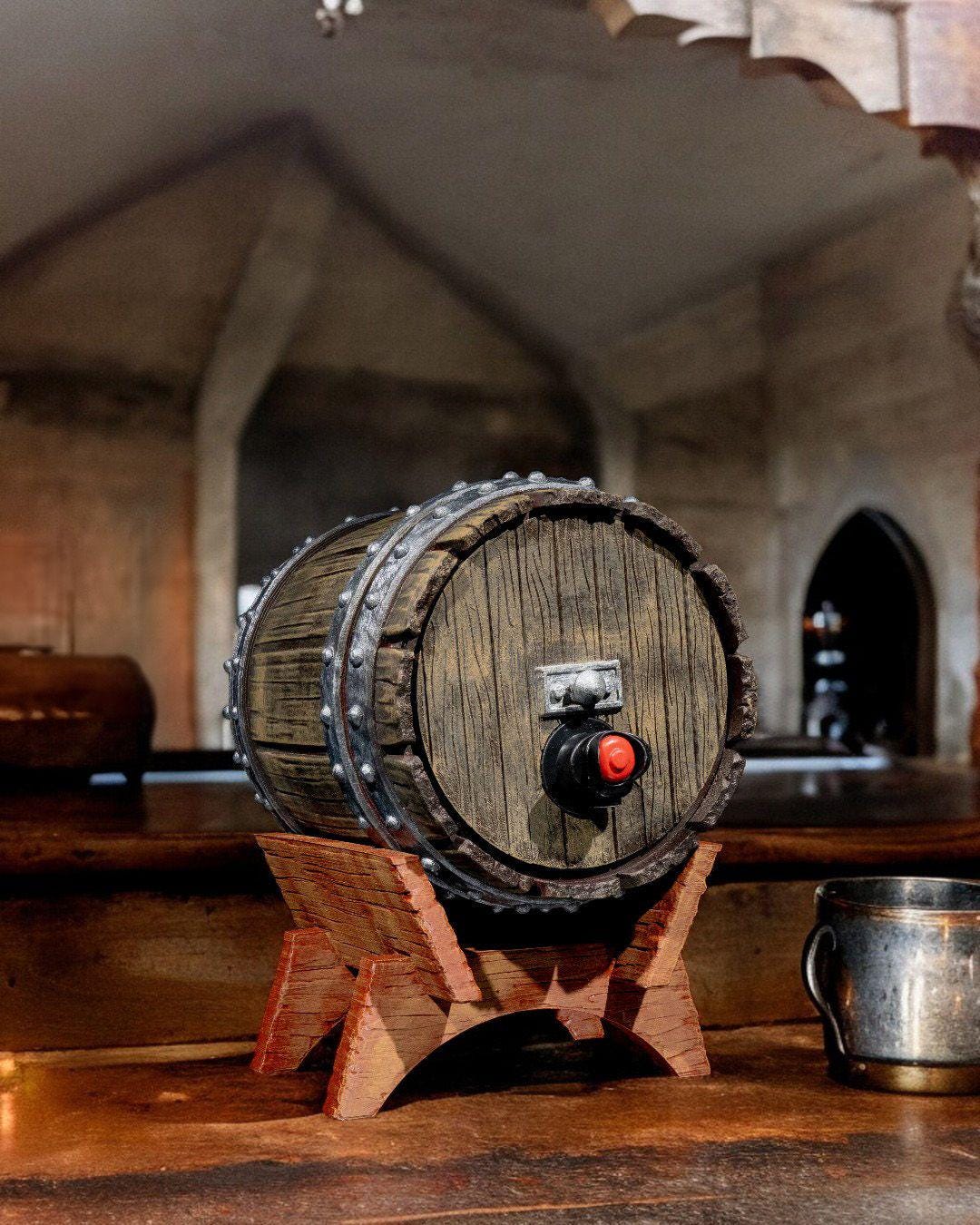 Oak Barrel Wine Bag Dispenser