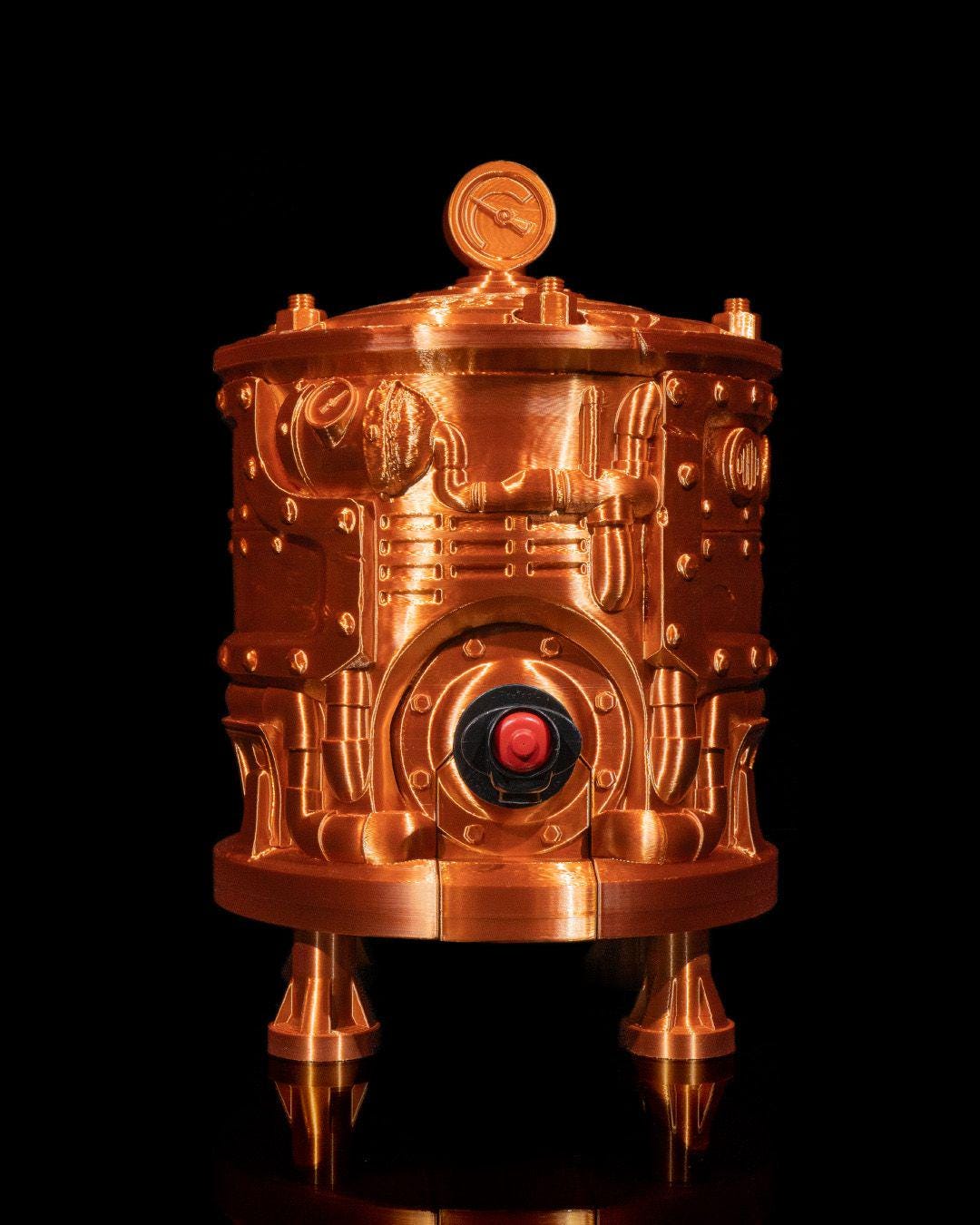 Steampunk Engine Wine Bag Dispenser