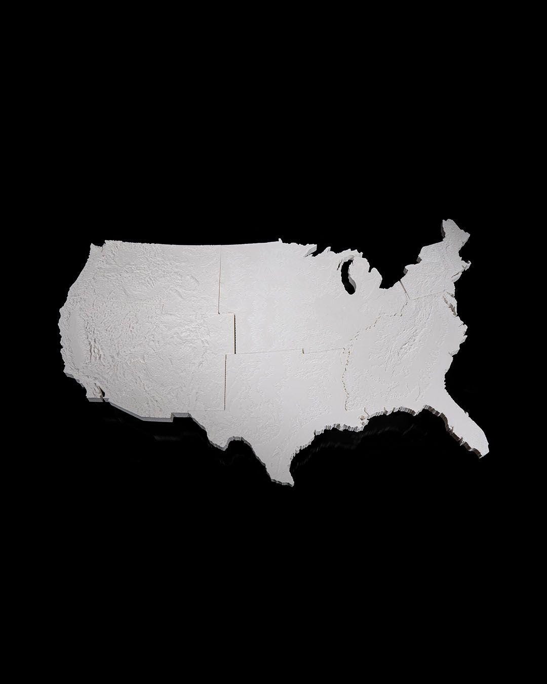 American Map Wall Light