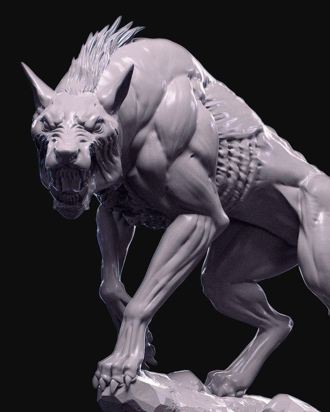 Demons of the Holy Abbey - Hellhound - Miniature