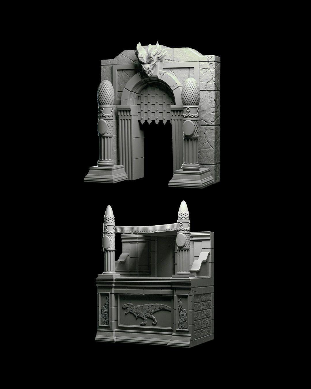Demons of the Holy Abbey - Hellazar Props - Miniature