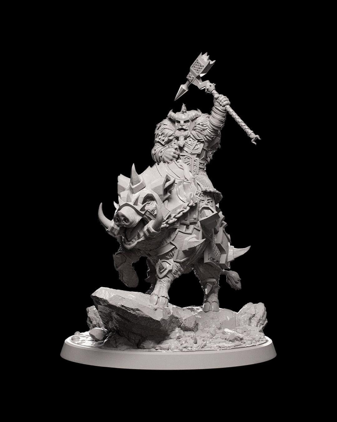 Ice and Fire - Dwarven Rider -  - Miniature