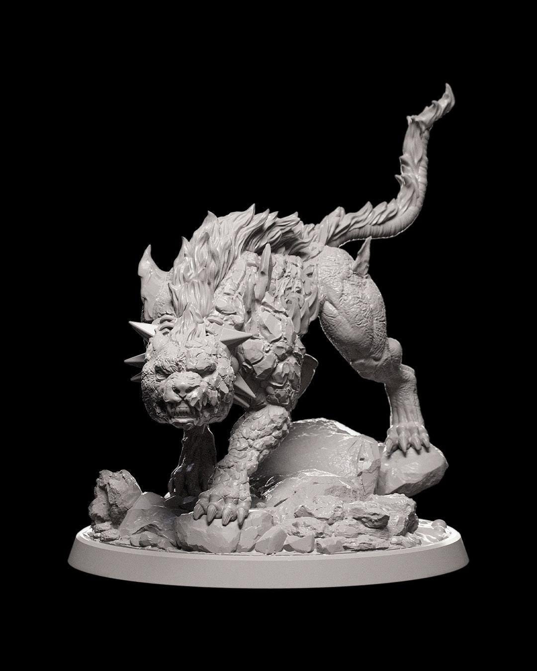 Ice and Fire - Fire Giant HellHound -  - Miniature