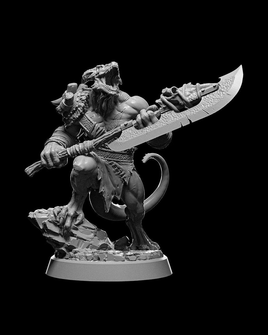 Dragon's Vault - Dragonfolk Warrior - Miniature