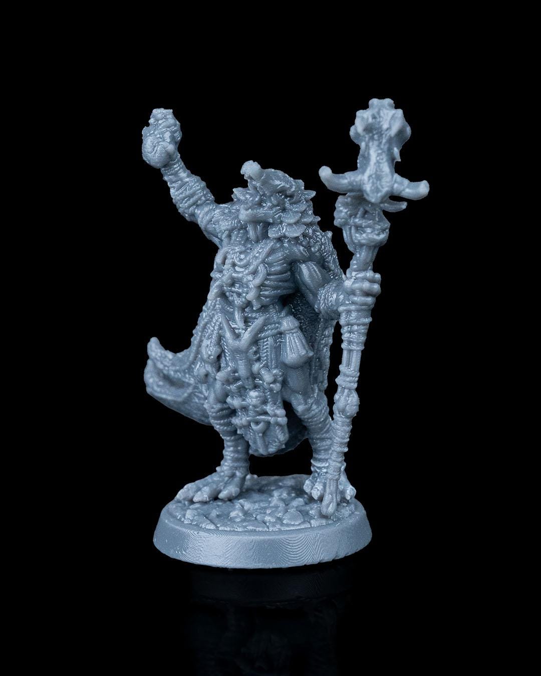 Dragon's Vault - Dragonfolk Shaman - Miniature