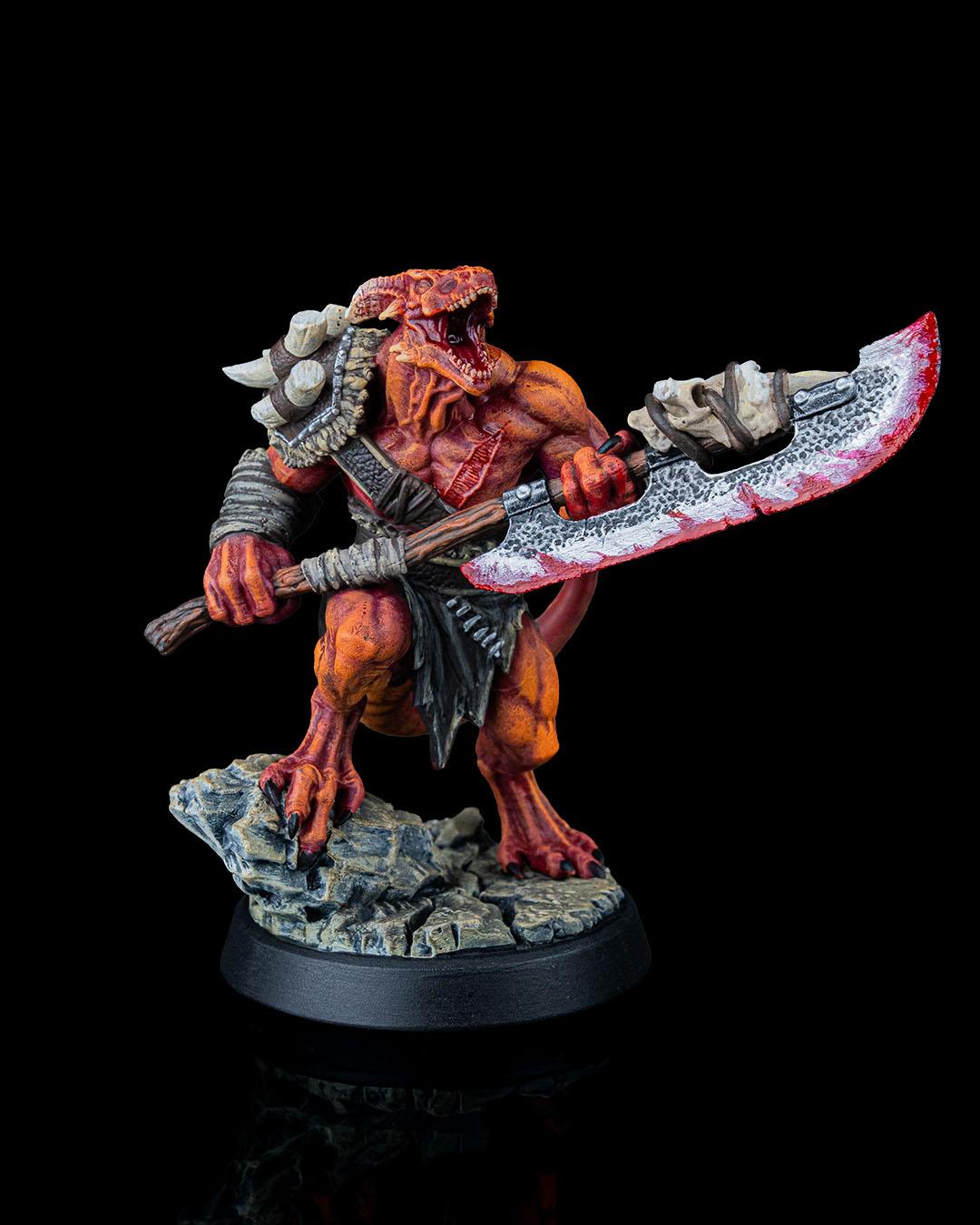 Dragon's Vault - Dragonfolk Warrior - Miniature