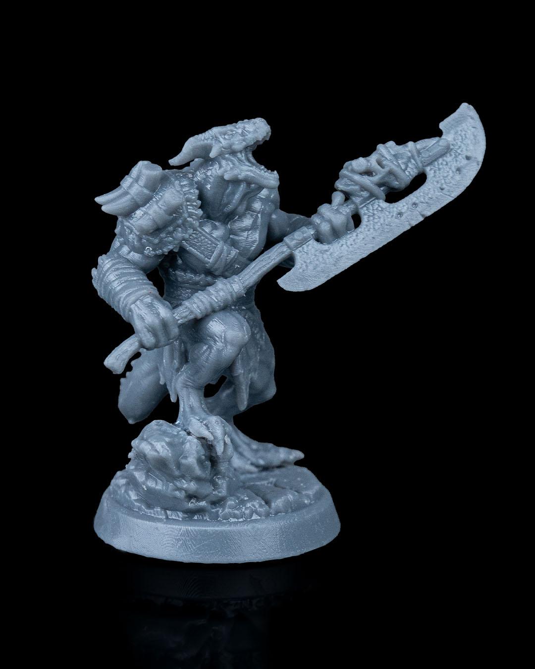 Dragon's Vault - Dragonfolk Warrior - Miniature