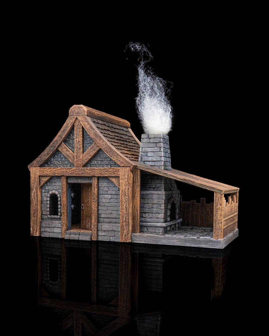 Yrifield - Village Set - The Grinning Hammer - Blacksmith - Miniature