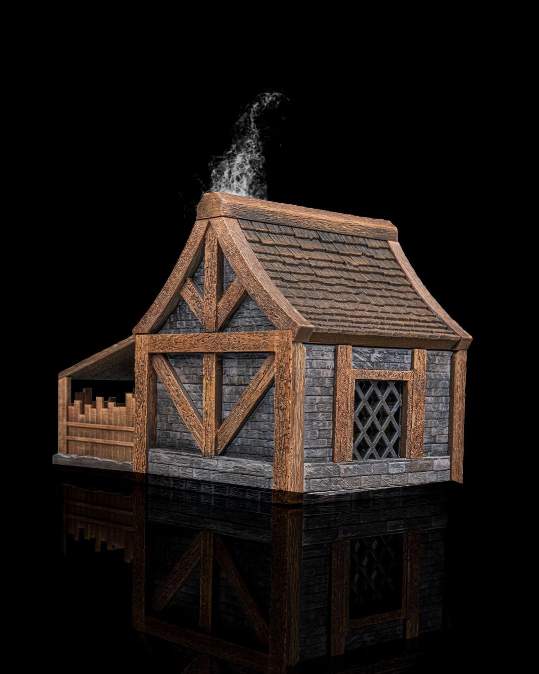 Yrifield - Village Set - The Grinning Hammer - Blacksmith - Miniature